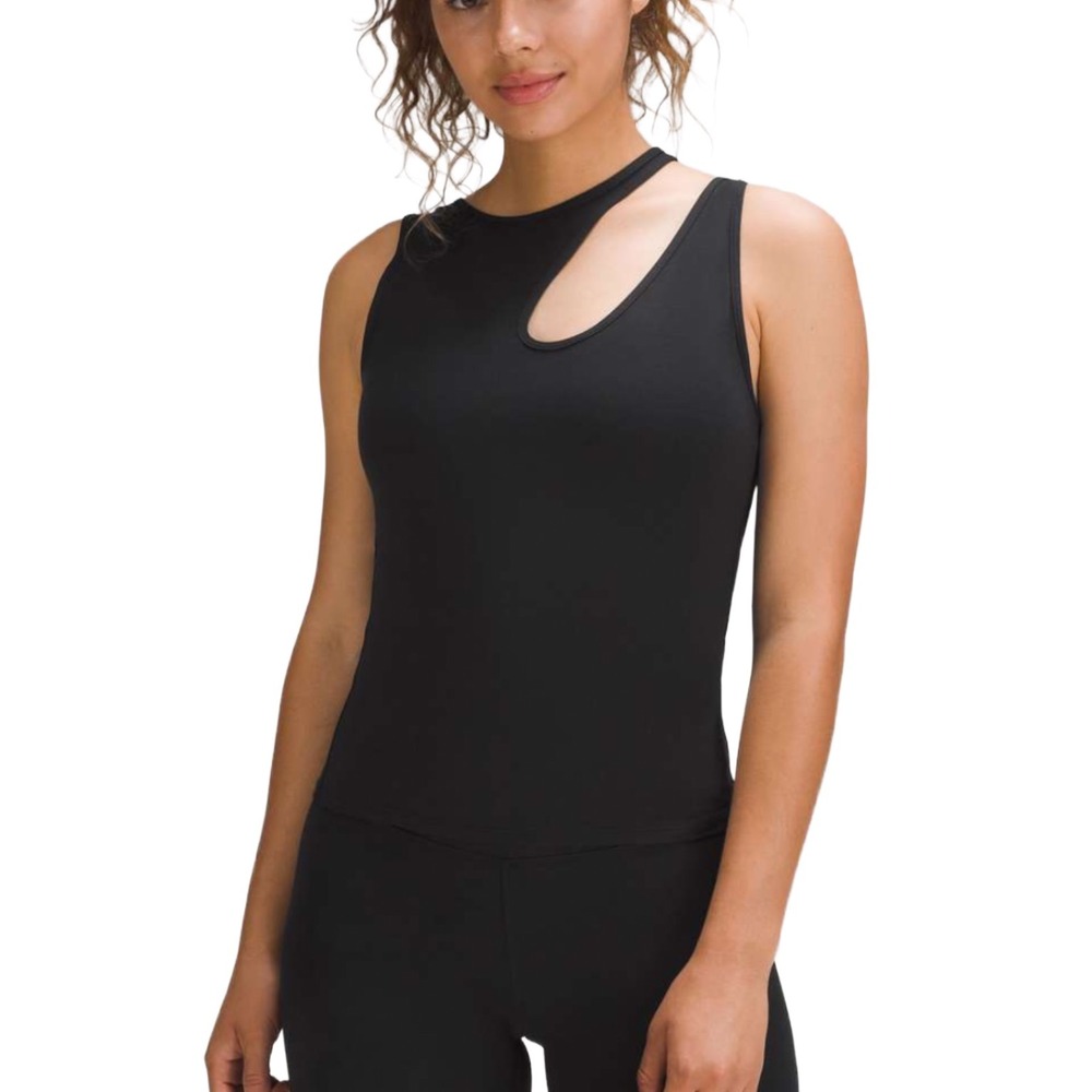 Lululemon Shoulder Cutout Yoga Tank Top Black Women's Small Retail:‎ $68